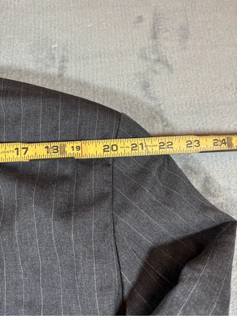 Lauren Ralph Lauren Men's Gray Pinstripe Blazer Wool